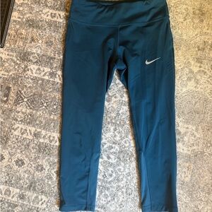 Nike Teal Leggings with White Swoosh